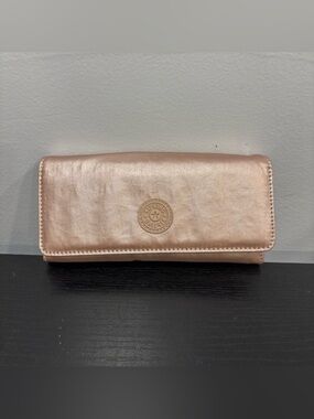 Kipling Metallic Rose Gold Wallet unused card holder women’s